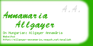 annamaria allgayer business card